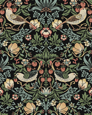 Strawberry thief prepasted wallpaper PR10100 from Seabrook Designs