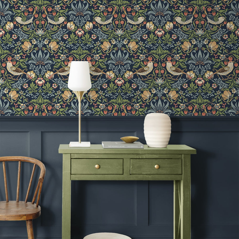 
                  
                    PR10102 strawberry thief morris prepasted wallpaper entryway from Seabrook Designs
                  
                