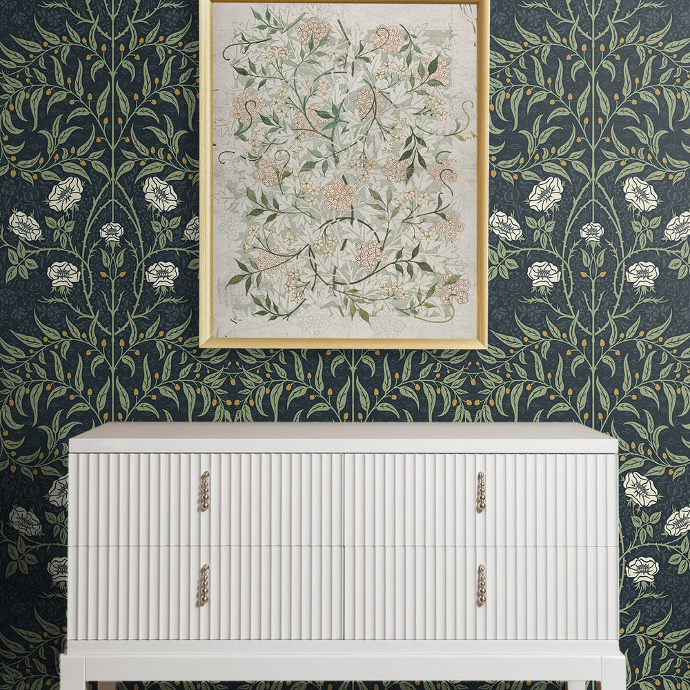 
                  
                    Floral prepasted wallpaper vintage entryway PR10202 from Seabrook Designs
                  
                