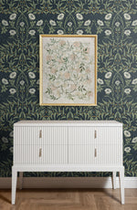 Floral prepasted wallpaper vintage entryway PR10202 from Seabrook Designs