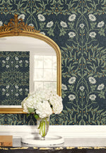 Floral prepasted wallpaper vintage decor PR10202 from Seabrook Designs