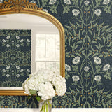 Floral prepasted wallpaper vintage decor PR10202 from Seabrook Designs