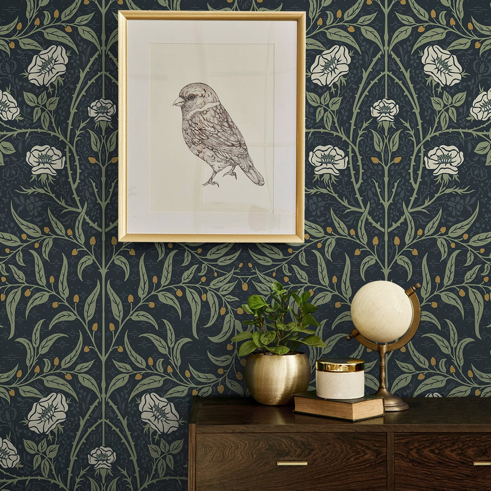 
                  
                    Floral prepasted wallpaper vintage accent PR10202 from Seabrook Designs
                  
                