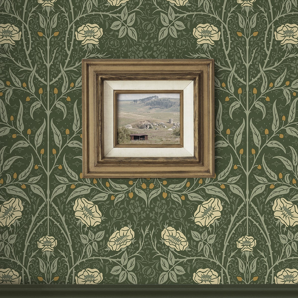 
                  
                    PR10204 stenciled floral vintage prepasted wallpaper decor from Seabrook Designs
                  
                