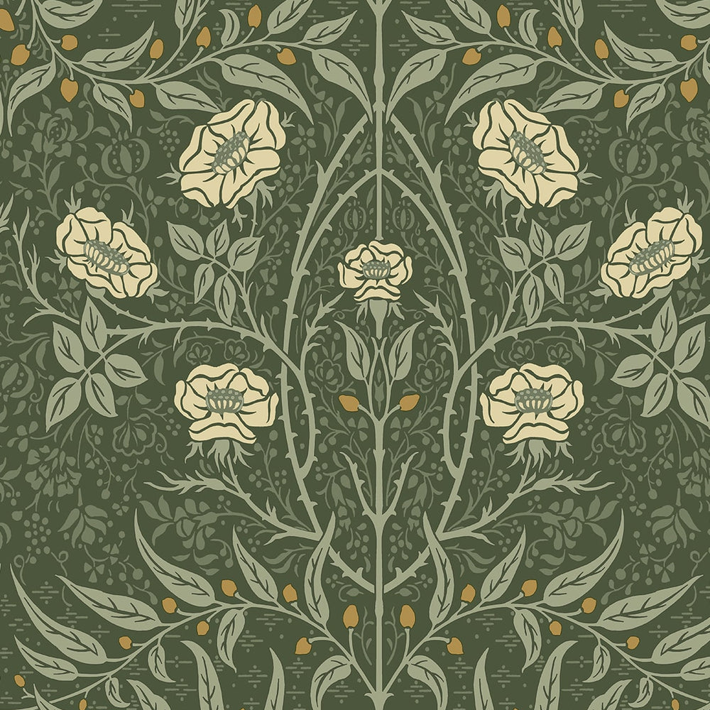 
                  
                    PR10204 stenciled floral vintage prepasted wallpaper from Seabrook Designs
                  
                