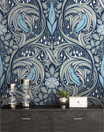 Bird ogee vintage prepasted wallpaper decor PR10302 from Seabrook Designs