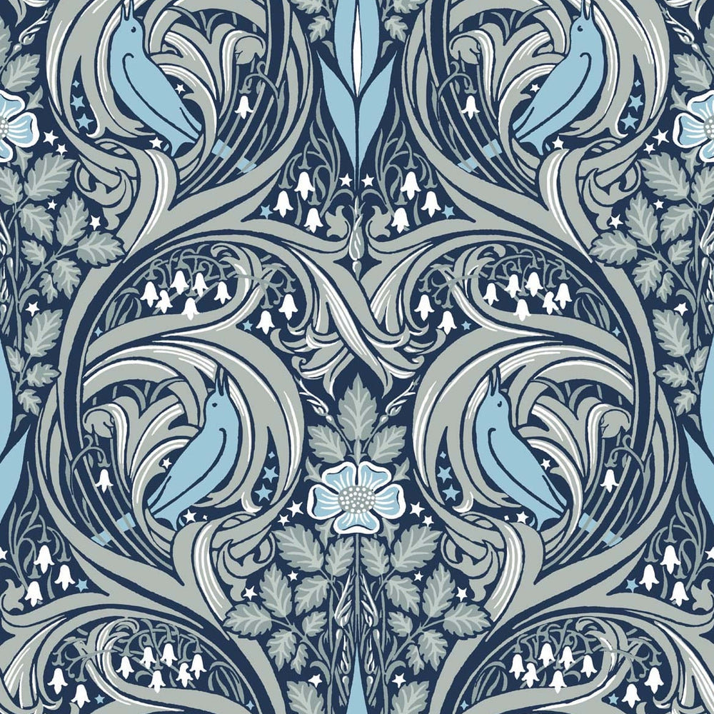 
                  
                    Bird ogee vintage prepasted wallpaper PR10302 from Seabrook Designs
                  
                