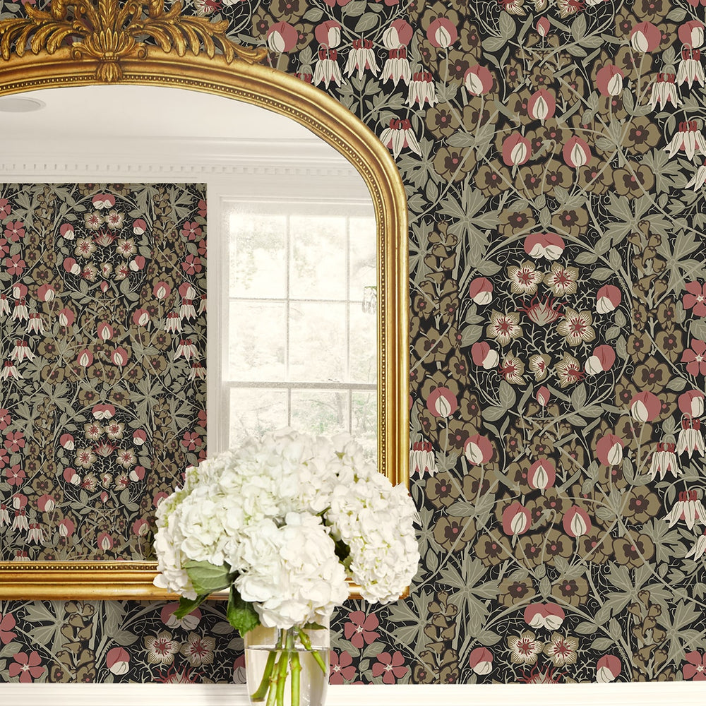 
                  
                    PR10406 vintage floral prepasted wallpaper entryway from Seabrook Designs
                  
                