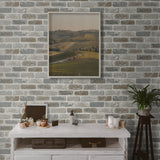 Faux brick prepasted wallpaper entryway PR10500 from Seabrook Designs