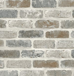 Washed Faux Brick Prepasted Wallpaper