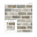 Faux brick prepasted wallpaper scale PR10500 from Seabrook Designs