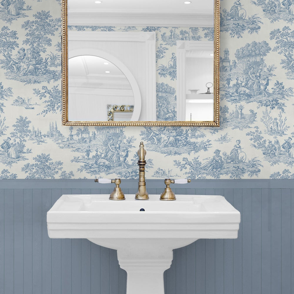 
                  
                    Toile prepasted wallpaper bathroom PR10602 from Seabrook Designs
                  
                