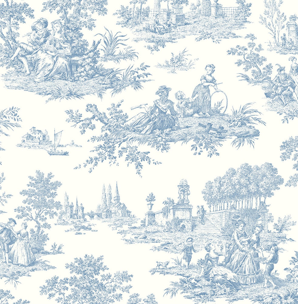 Chateau Toile Vintage Prepasted Wallpaper
