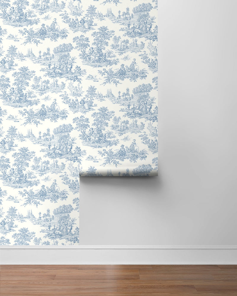 Toile prepasted wallpaper roll PR10602 from Seabrook Designs