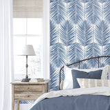 Palm leaf prepasted wallpaper bathroom PR10702 from Seabrook Designs