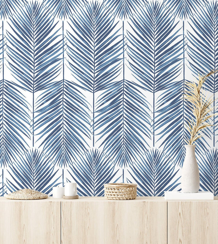 Palm leaf prepasted wallpaper decor PR10702 from Seabrook Designs