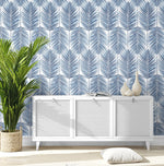 Palm leaf prepasted wallpaper entrance PR10702 from Seabrook Designs