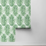 PR10704 palm leaf coastal prepasted wallpaper roll from Seabrook Designs