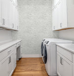 Faux brick prepasted wallpaper laundry room PR10800 from Seabrook Designs