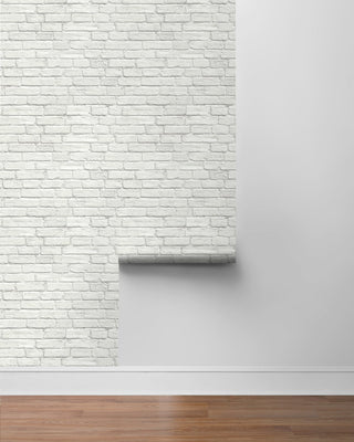 Faux brick prepasted wallpaper roll PR10800 from Seabrook Designs