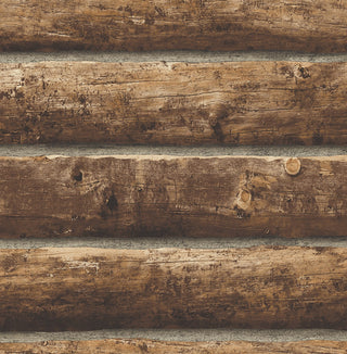 PR10900 faux log cabin prepasted wallpaper from Seabrook Designs
