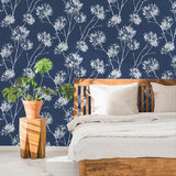 PR11102 floral prepasted wallpaper bedroom from Seabrook Designs