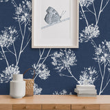 PR11102 floral prepasted wallpaper decor from Seabrook Designs