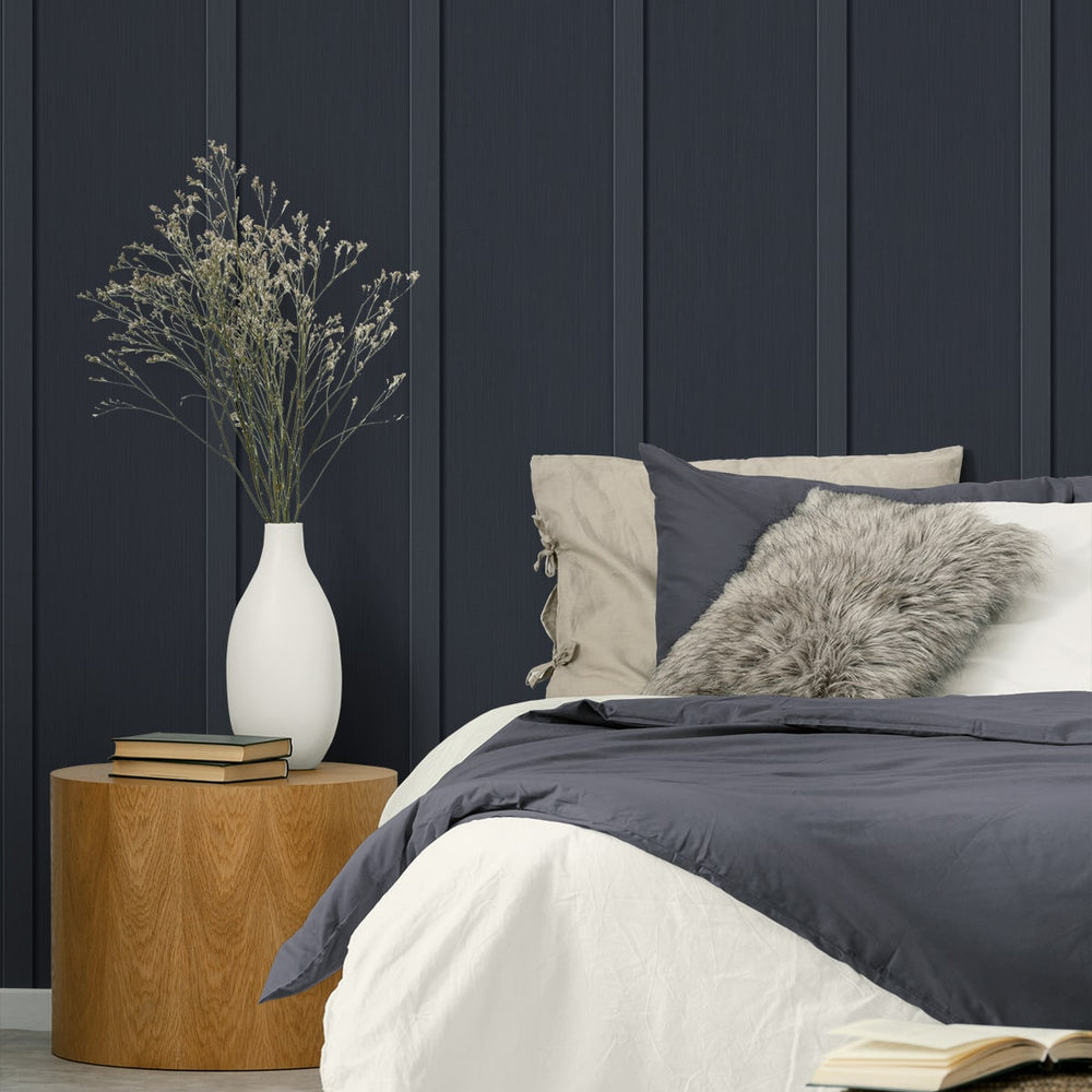 
                  
                    PR11202 faux board and batten prepasted wallpaper bedroom from Seabrook Designs
                  
                