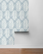 PR11402 palm leaf coastal prepasted wallpaper roll from Seabrook Designs