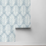 PR11402 palm leaf coastal prepasted wallpaper roll from Seabrook Designs