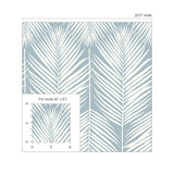 PR11402 palm leaf coastal prepasted wallpaper scale from Seabrook Designs