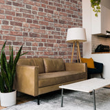 PR11501 red brick prepasted wallpaper living room from Seabrook Designs