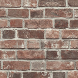 PR11501 red brick prepasted wallpaper from Seabrook Designs