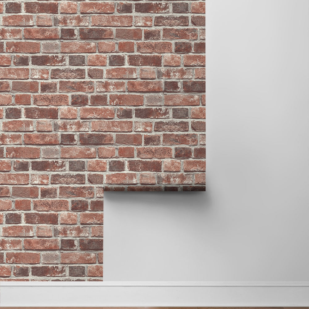 
                  
                    PR11501 red brick prepasted wallpaper roll from Seabrook Designs
                  
                