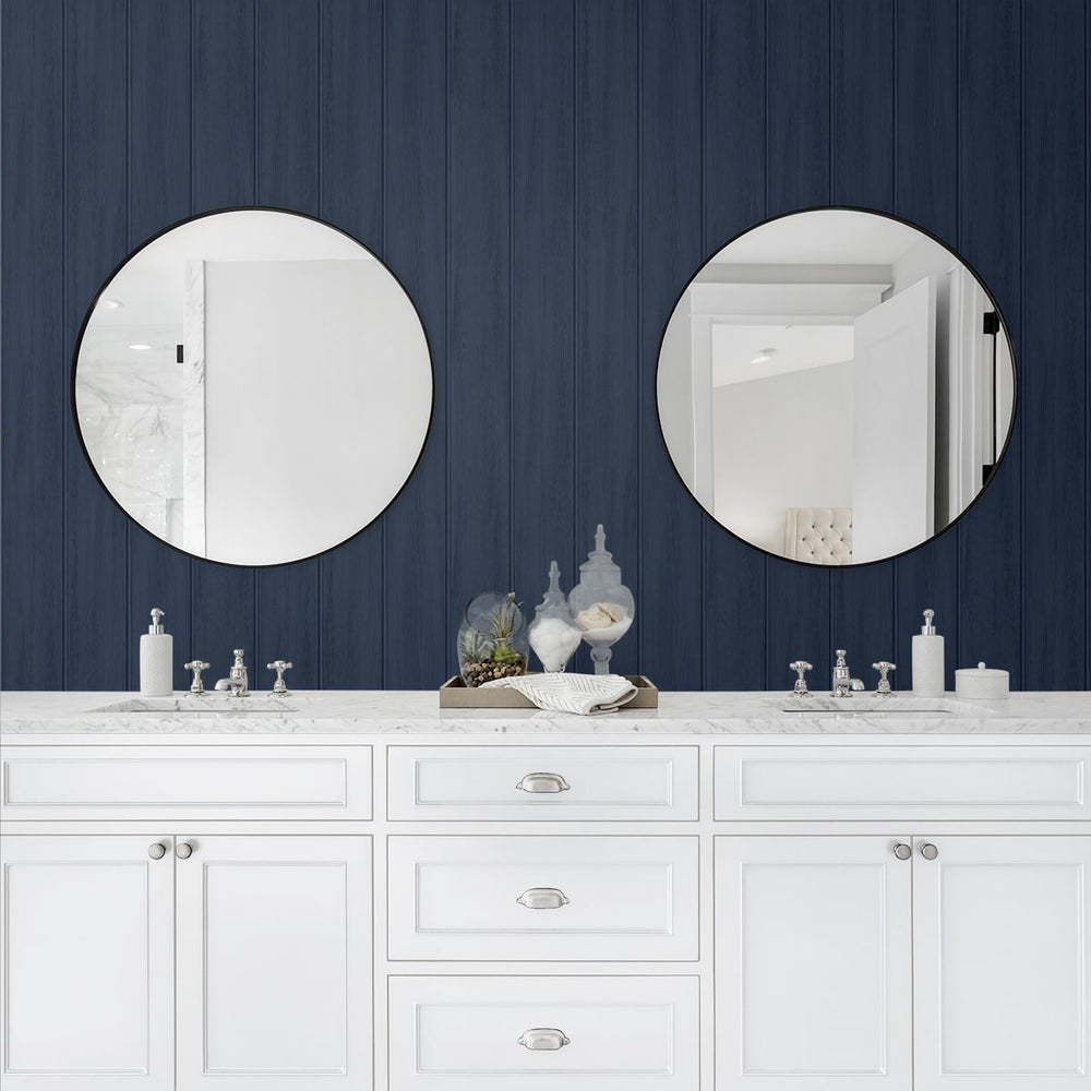 
                  
                    PR11602 faux wood panel prepasted wallpaper bathroom from Seabrook Designs
                  
                