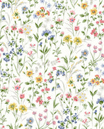 Wildflowers Floral Prepasted Wallpaper