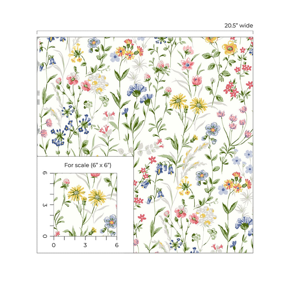 
                  
                    PR11901 wildflowers floral prepasted wallpaper scale from Seabrook Designs
                  
                