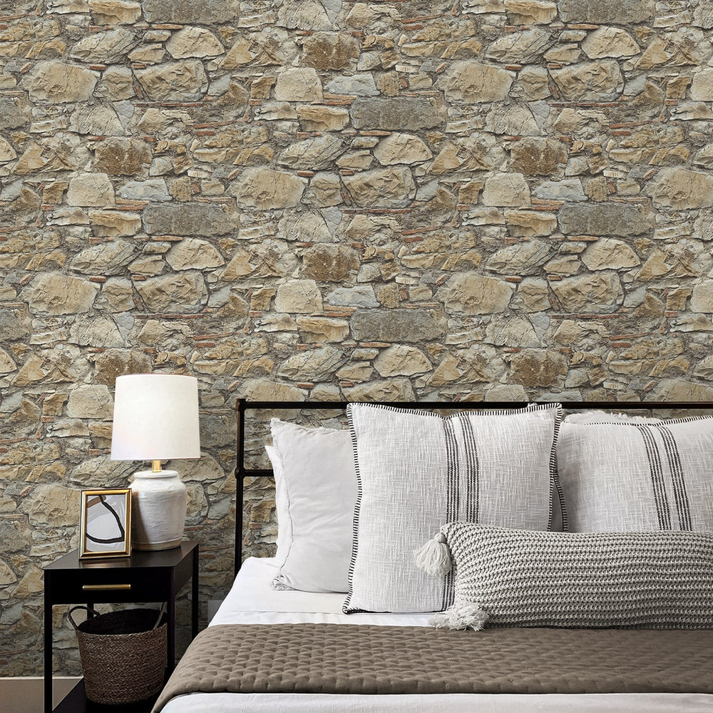 
                  
                    PR12006 faux stone prepasted wallpaper bedroom from Seabrook Designs
                  
                