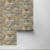 PR12006 faux stone prepasted wallpaper roll from Seabrook Designs