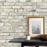 PR12205 faux brick prepasted wallpaper decor from Seabrook Designs