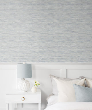 PR12308 faux grasscloth prepasted wallpaper bedroom from Seabrook Designs