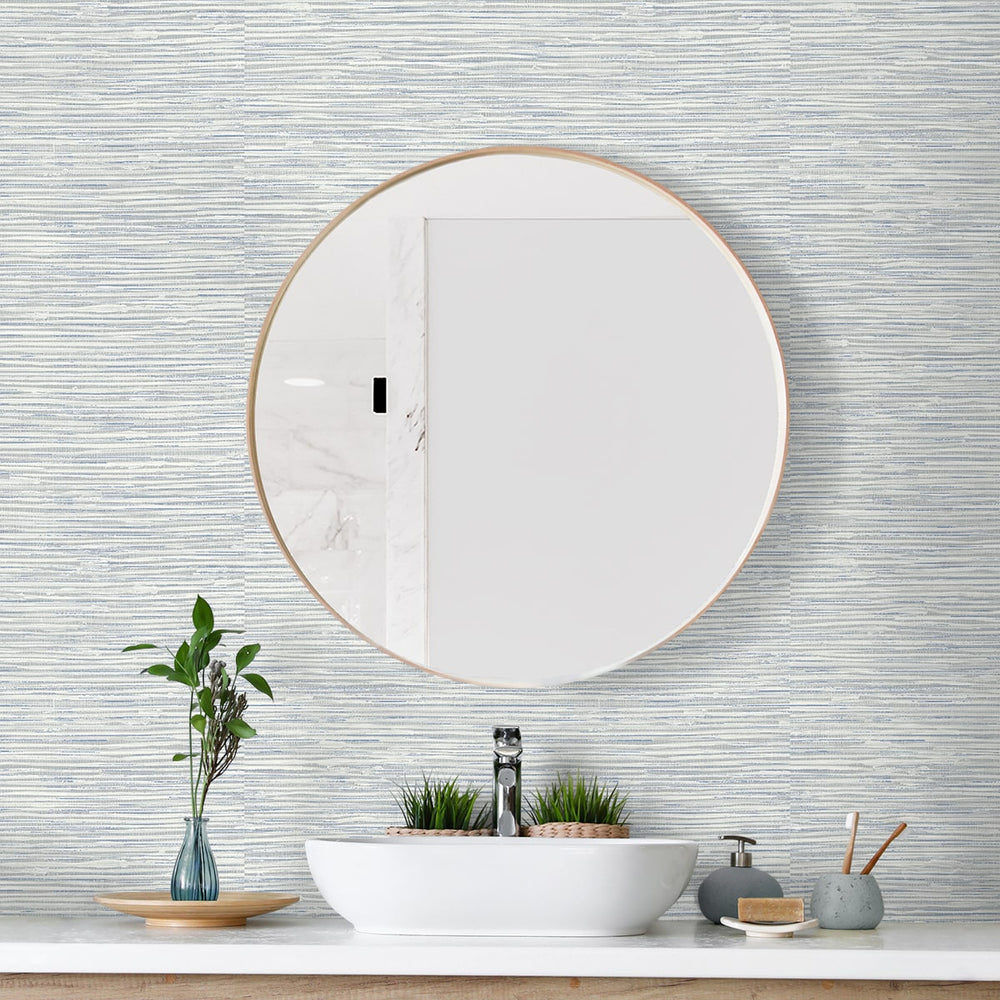 
                  
                    PR12308 faux grasscloth prepasted wallpaper bathroom from Seabrook Designs
                  
                