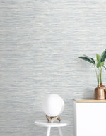 PR12308 faux grasscloth prepasted wallpaper accent from Seabrook Designs