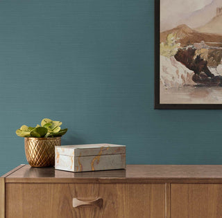 Paintable wallpaper PW20500 faux grasscloth accent from Seabrook Designs