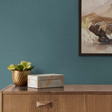 Paintable wallpaper PW20500 faux grasscloth accent from Seabrook Designs