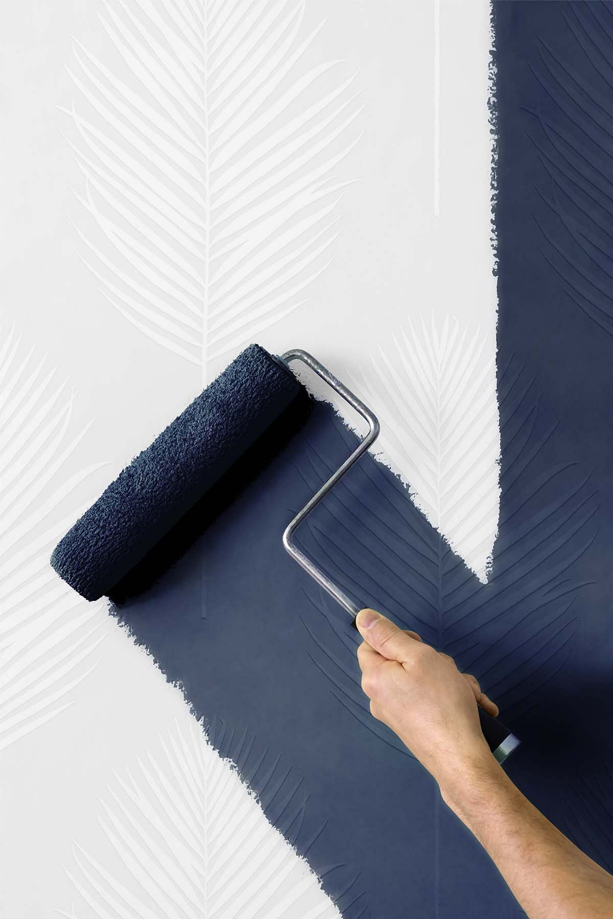 Paintable wallpaper PW20600 paint palm leaf from Seabrook Designs