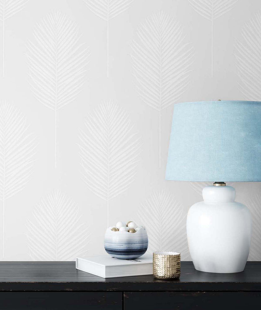 Paintable wallpaper PW20600 decor palm leaf from Seabrook Designs