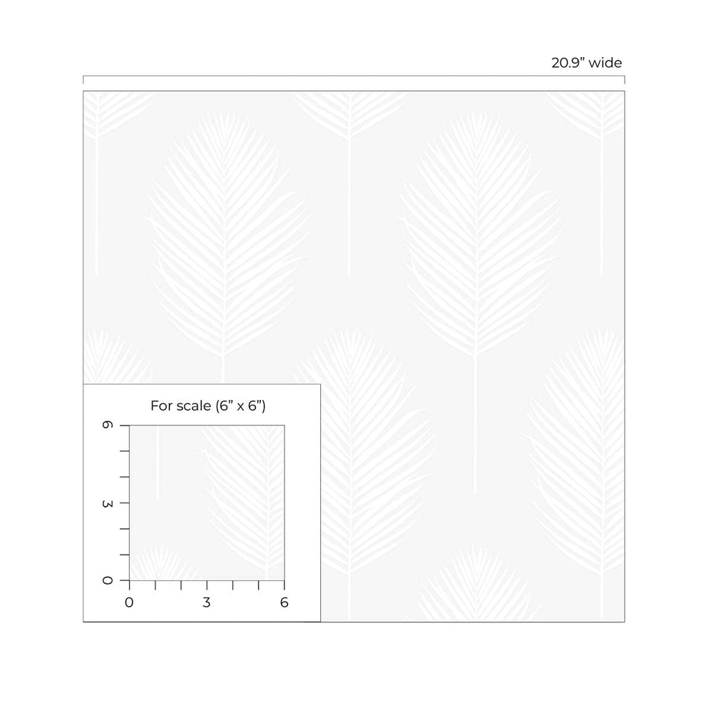 Paintable wallpaper PW20600 scale palm leaf from Seabrook Designs