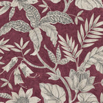 RY30201 red rainforest leaves botanical wallpaper from the Boho Rhapsody collection by Seabrook designs