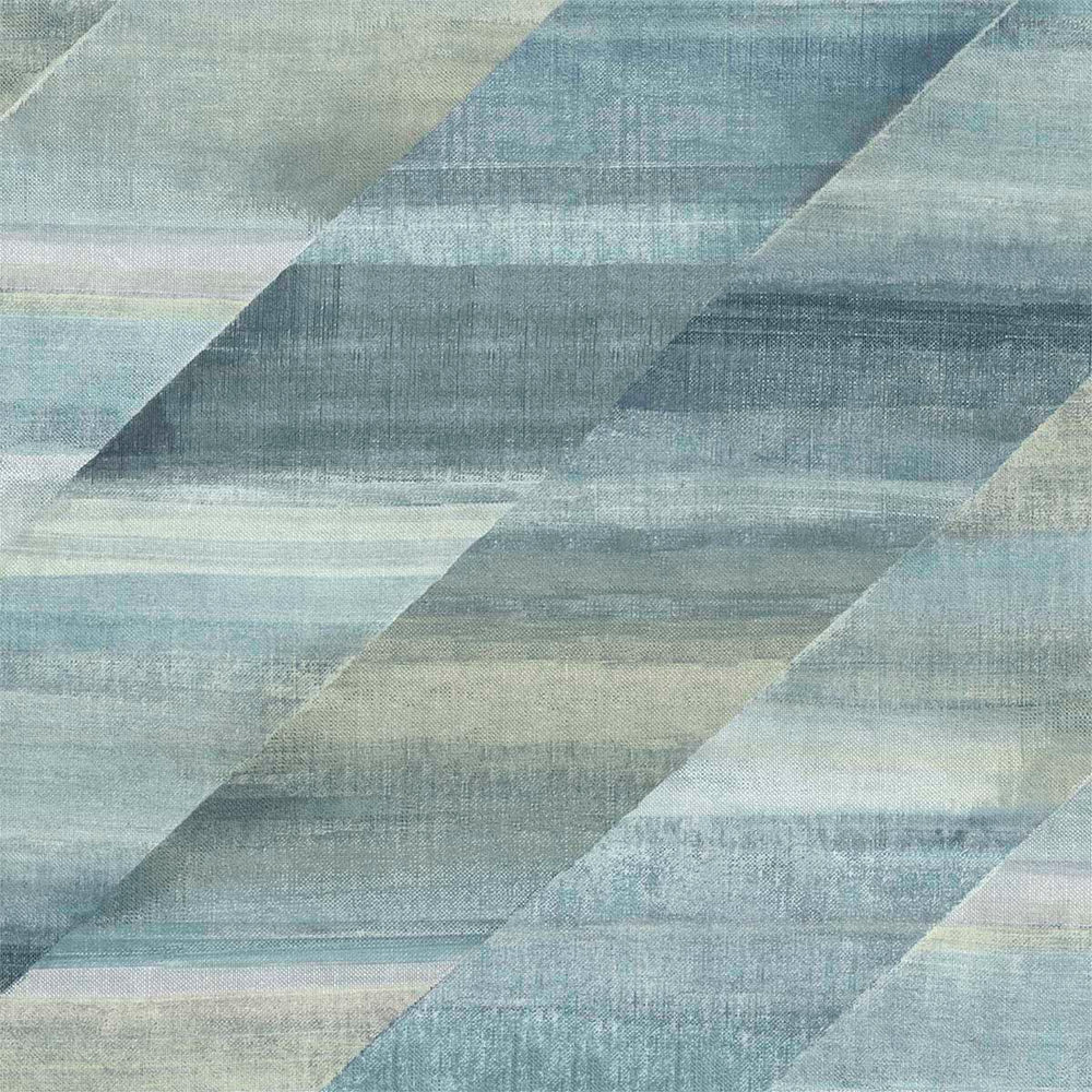 RY30304 teal rainbow diagonals striped wallpaper from the Boho Rhapsody collection by Seabrook Designs